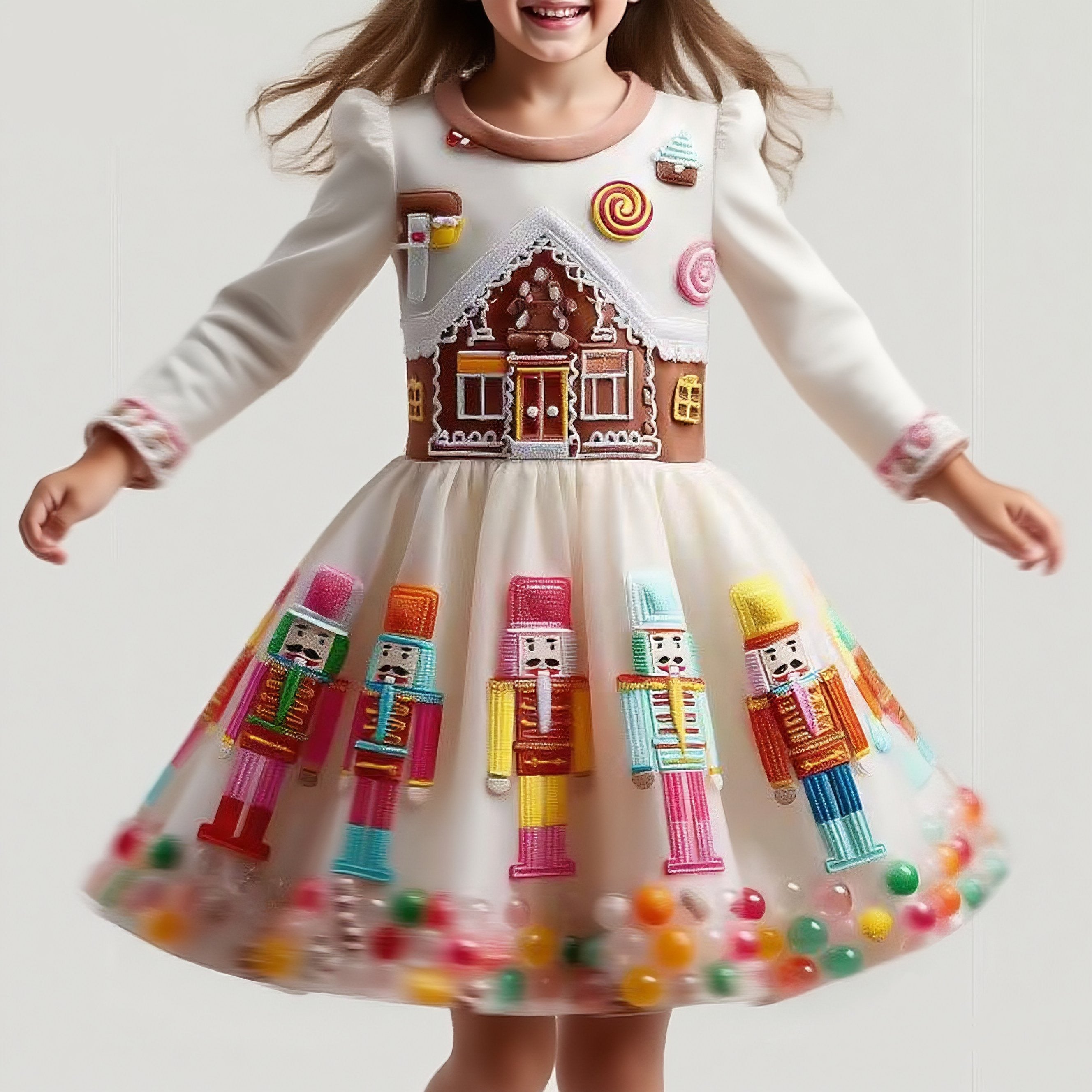 Lucky Sale-Christmas house cartoon character dress