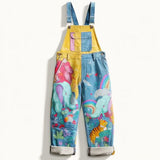 Lucky Sale-
Oil painting style animal overalls unisex