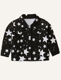 Children's Single-Breasted XINGX Printed Long-Sleeved Jacket