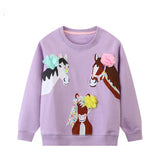 Cartoon Embroidered Patch Sweatshirt
