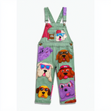 Lucky Sale-Children's colorful cartoon puppy head overalls