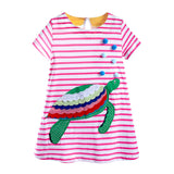 Animal Appliqu¨¦ Striped Dress