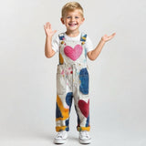 Lucky Sale-Multicolor Love Graphic Unisex Overalls