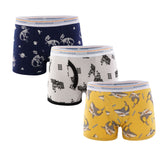 Cartoon Printed Thread Cotton Boxer Briefs