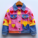 Lucky Sale-Love Pattern Kids' Overcoat