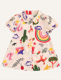 Girls' Graffiti Style Short Sleeve Dress