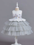 Children's Dress Princess Dress European and American Embroidery Puffy Cake Dress