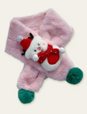 Christmas Elk Cute Fur Ball Scarf