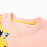 Giraffe Appliqu¨¦ Long-Sleeved Sweater