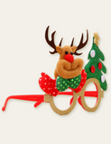 Christmas Cartoon Antlers Glasses