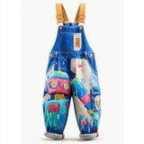Lucky Sale-Oil painting style robot overalls unisex