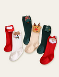 Christmas Tree Elk Funny Socks