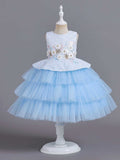 Children's Dress Princess Dress European and American Embroidery Puffy Cake Dress