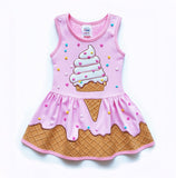 Lucky Sale-Ice Cream Sleeveless Dress