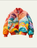 Lucky Sale-Mommy&Me  Colorful Cloud Jacket
