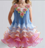 Lucky sale-Colorful flower girl dress