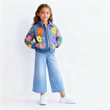 Lucky Sale-Mommy & Me Multicolor Flower Coat