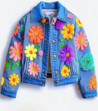 Lucky Sale-Children's Floral Jacket