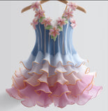Lucky sale-Colorful flower girl dress