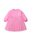 Cartoon Girl Long Sleeve Mesh Princess Dress