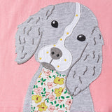 Animal Embroidered Patch Short Sleeve