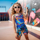 Printed Vest Suit
