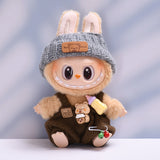 Labubu Clothes Only-Clothes Feeding Bottle Overalls Suit