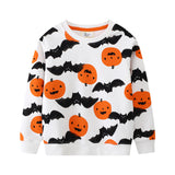 Halloween Children's Cotton round Neck Long-Sleeved Sweatshirt