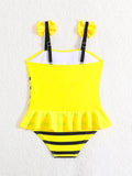 Little Bee Cute Girls Swimsuit