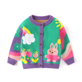Flowers Rainbow Rabbit Warm Coat
