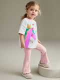 Unicorn Printed Short Sleeve + Slim Fit Leggings