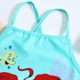 Mermaid Printed Swimsuit + Mermaid Swimming Cap