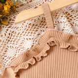 Girls' Lace Stitching Leopard Print Dress + Hat