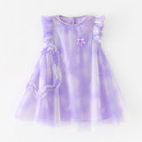 Gradient Love Heart Flowers Dress