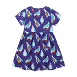 Girls' Printed round Neck Dress