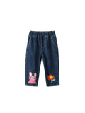 Rabbit Embroidered Patch Trousers