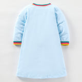Rainbow Pencil Appliqu¨¦ Long Sleeve Skirt