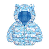Children's Hoodie Ears Printed Cotton-Padded Jacket