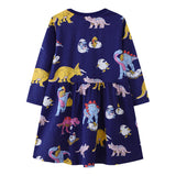 Dinosaur Print Long Sleeve Dress
