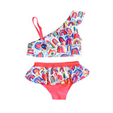 Rainbow Printing Swimsuit