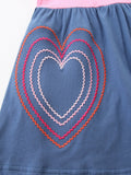 Children's Colorful Heart-Patterned Dress