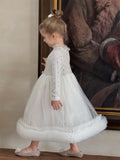 Long Sleeve Cute Gauze Skirt Pettiskirt Princess Dress