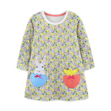 Embroidery Patch Long Sleeves Dress