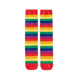 Rainbow striped mid-calf socks and knee socks for children autumn and winter