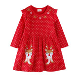 Christmas Style Long Sleeve Princess Dress