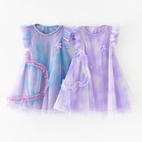 Gradient Love Heart Flowers Dress