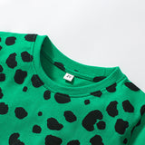 Children's Cartoon Spotted Short-Sleeved Shorts Suit