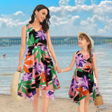 Mother-Daughter Matching Outfit Dress Printing Dress