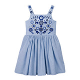 Multi-Color Optional-Cute Embroidered Flowers Dress