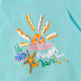 Beach Casual Print Cartoon Suit